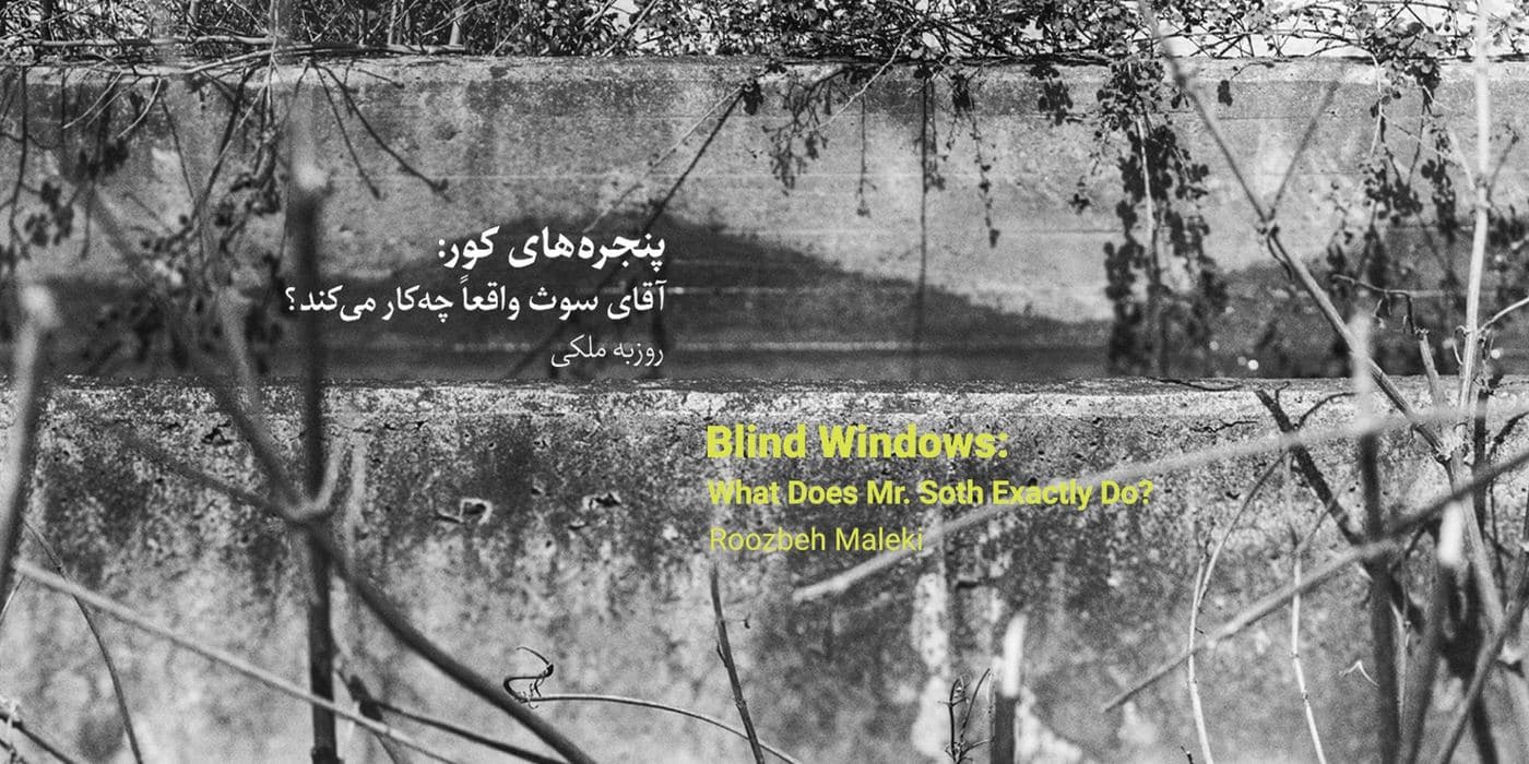 Blind Windows: What Does Mr. Soth Exactly Do?, Roozbeh Maleki